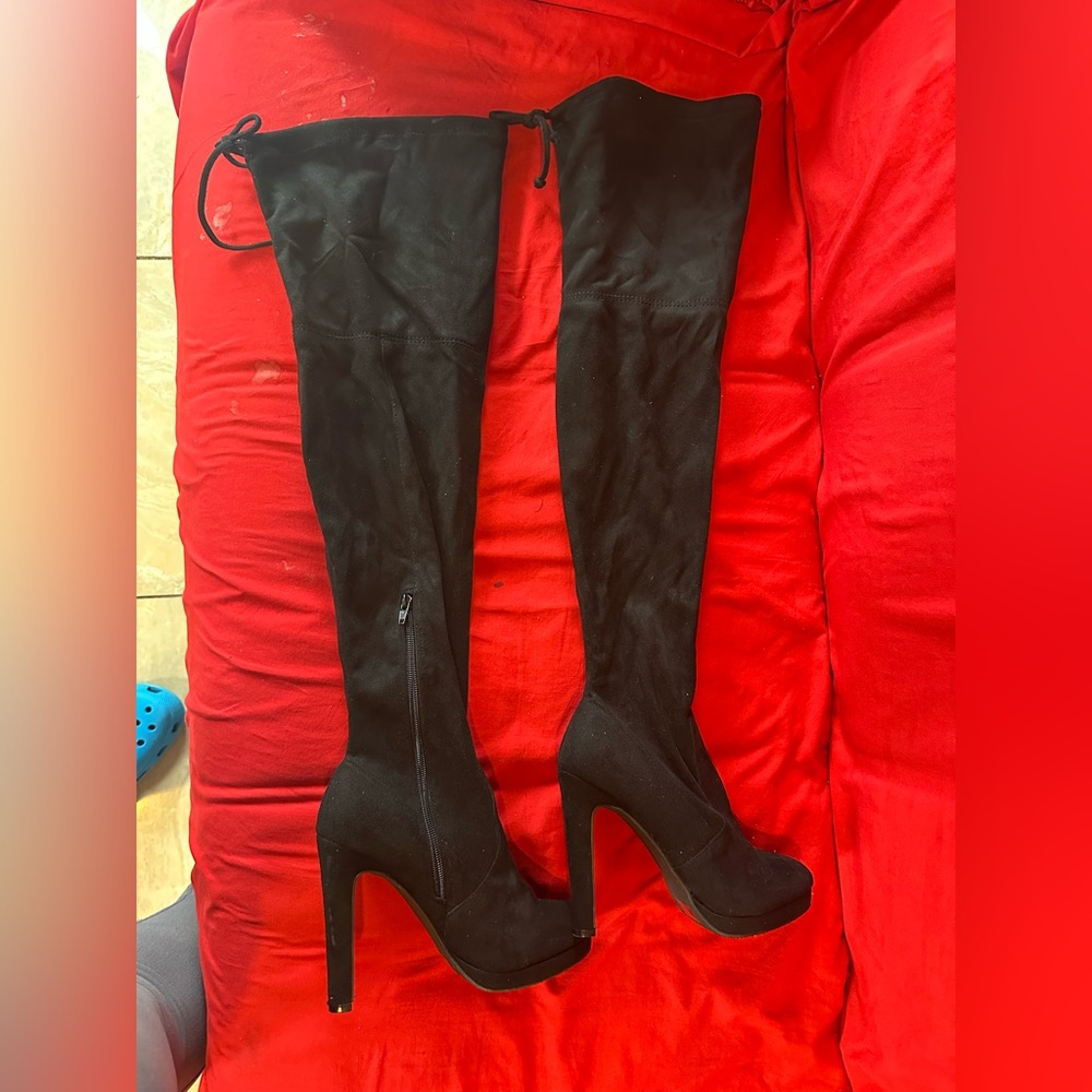 Fashion Nova Black Over-the-Knee Boots